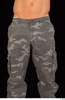 Larry Steel casual dressed grey camo trousers thigh 0001.jpg